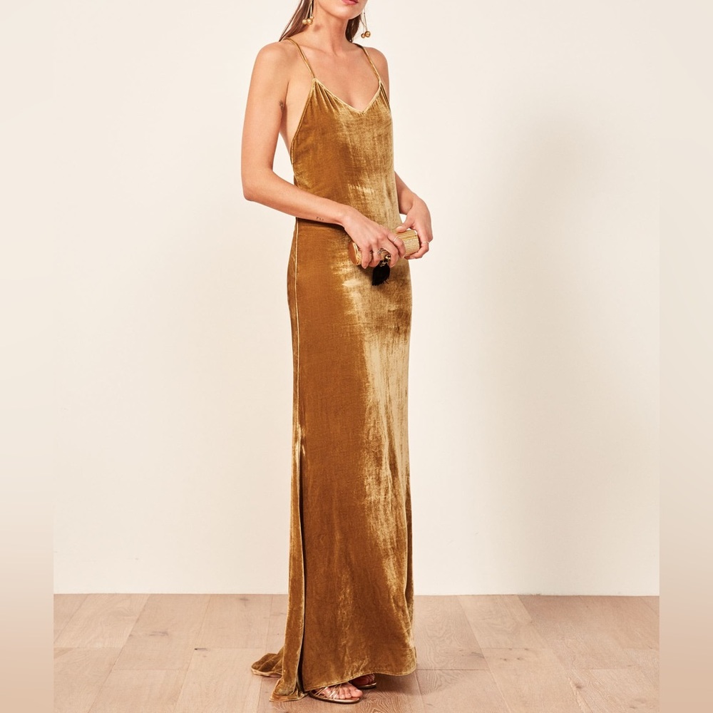 Reformation Rimini Velvet Gown XS